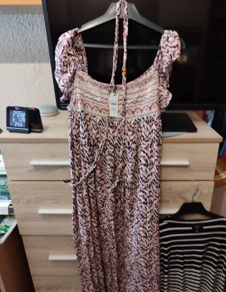 Vestido estampado multicolor talla XL regalo pañue