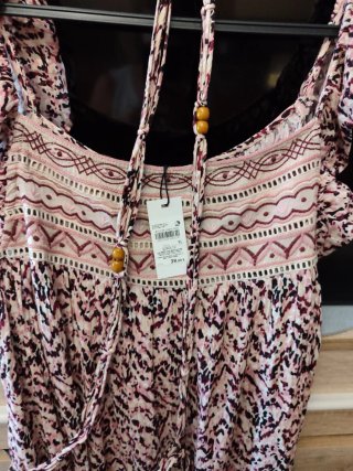 Vestido estampado multicolor talla XL regalo pañue