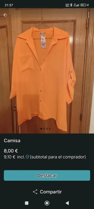 Blusa Obersay Naranja Talla Única