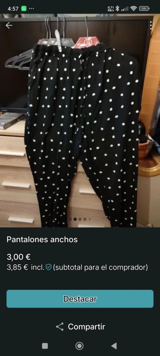 Pantalones anchos rayas verano