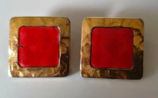 Pendientes Clip Celine Vintage 1989 Firmados