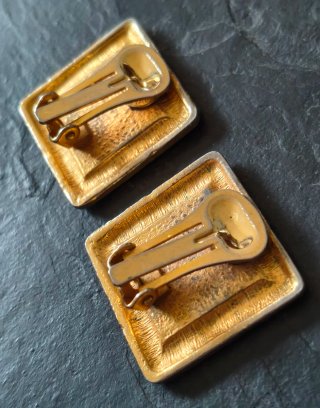 Pendientes Clip Celine Vintage 1989 Firmados