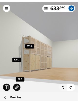 Estantería IVAR con puertas