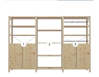Estantería IVAR con puertas