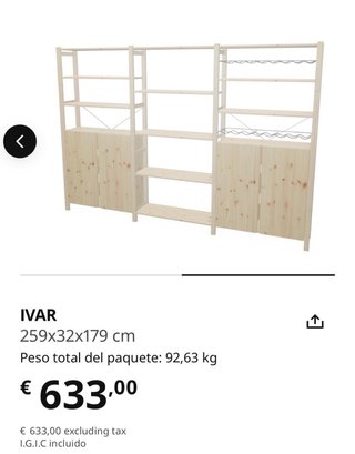 Estantería IVAR con puertas