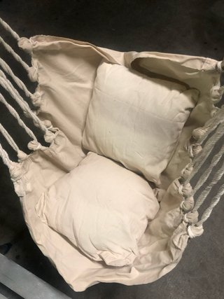 Amaca da soffitto in tessuto e legno