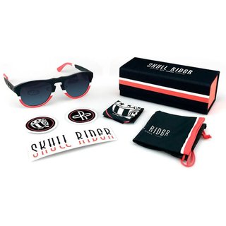Gafas de sol Skull Rider negras y rojas