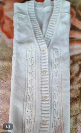 Chaqueta de punto blanca talla 48
