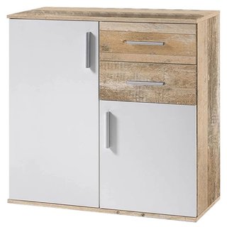 Mobile Madia con Cassetti Ante 2 Ripiani Mobiletto Credenza