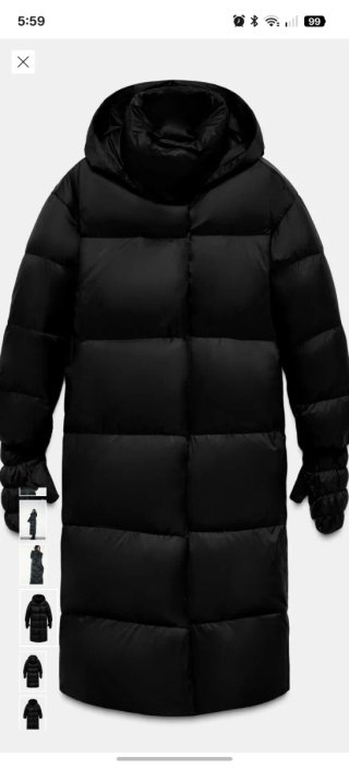 Anorak 70% plumón 30% pluma con guantes