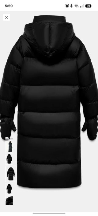 Anorak 70% plumón 30% pluma con guantes