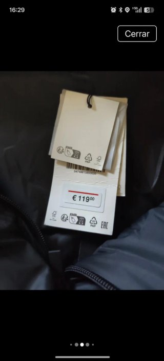Anorak 70% plumón 30% pluma con guantes