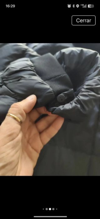 Anorak 70% plumón 30% pluma con guantes