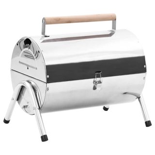 Barbecue Portatile da Tavolo Portatile in Acciaio Inox con