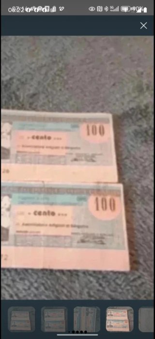 2 miniassegni 100 lire anni 70