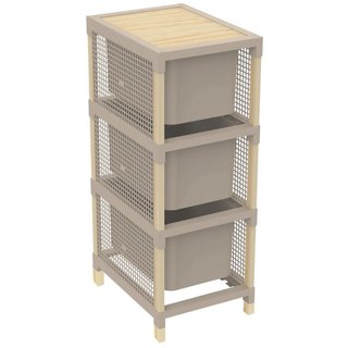 Cassettiera Multiuso 3 Cassetti da 15 L Organizer in Legno