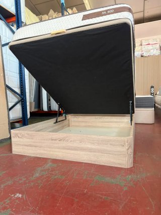 Canapé Madera Roble 150x190 + Colchón