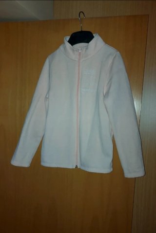 Sudadera niña rosa con cremallera