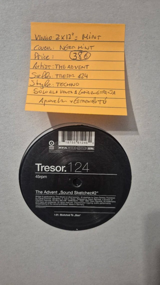 2x12" The Advent - Tresor.124 Doble Vinilo Techno