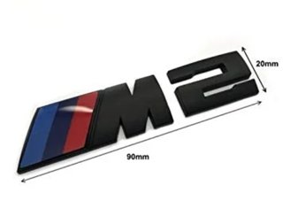 EMBLEMA LOGO TRASERO BMW M2 NEGRO