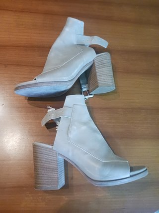 Scarpe Janet & Janet Tg 36 Beige Pelle Tacco Alto