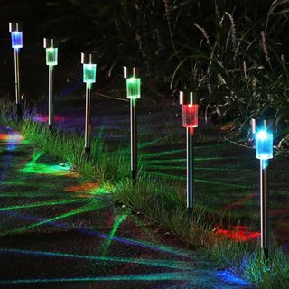 10 Lampade Giardino Ricarica Solare Paletti Solari LED Luce