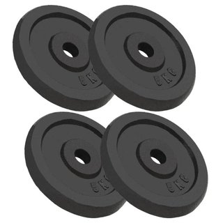 Dischi per Pesi 4 pz 4x5 kg in Ghisa Diam. 30 mm Colore Nero