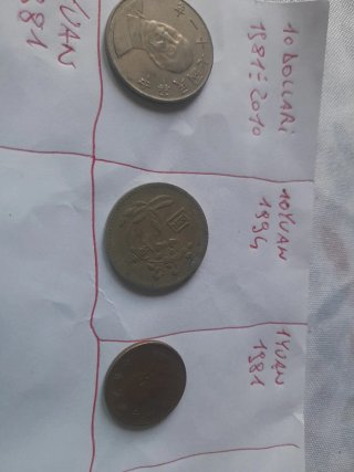 3 monete Taiwan