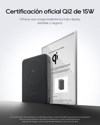 CUKTECH PowerBank 10000mAh Qi2 15W PD 30W USB‑C