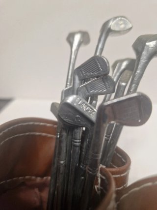 Decoración Golf Bolsa y Palos Miniatura