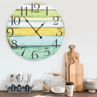 Orologio Da Parete Vintage Multicolore Ø 60 cm in MDF