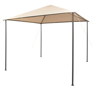 Gazebo Padiglione Tenda Tettoia Acciaio Beige Telaio in
