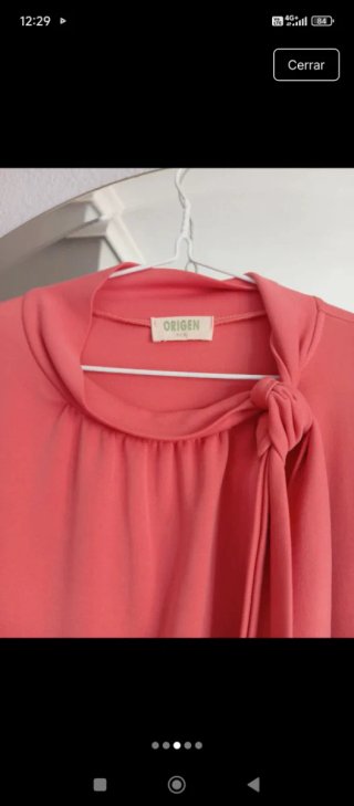 Blusa rosa Origen manga larga tejido elástico