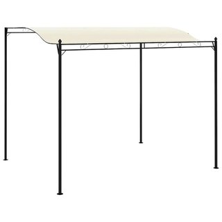 Gazebo in Tessuto Bianco nero e Crema Struttura in Acciaio