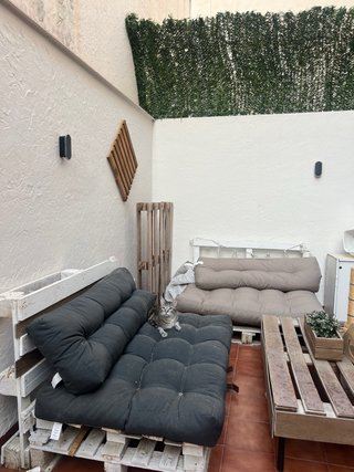 Cojines para palets (beige y negro)