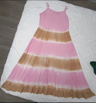 Vestido largo tirantes viscosa