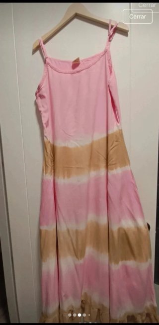 Vestido largo tirantes viscosa