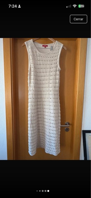 Vestido Guess beige crochet