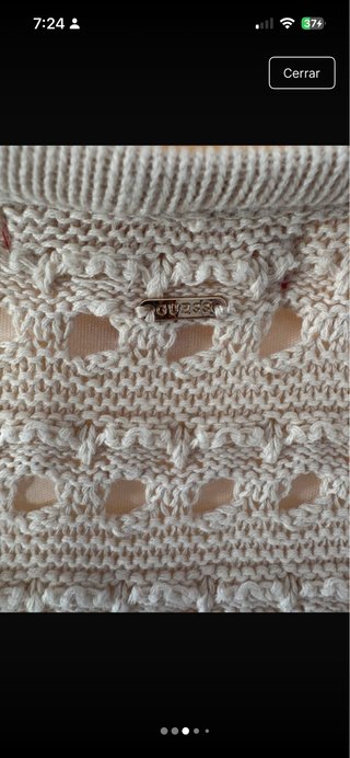 Vestido Guess beige crochet