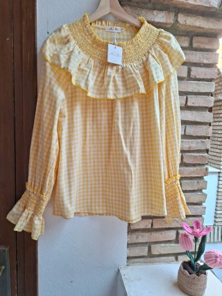 Blusa vichy volantes Allo Allo