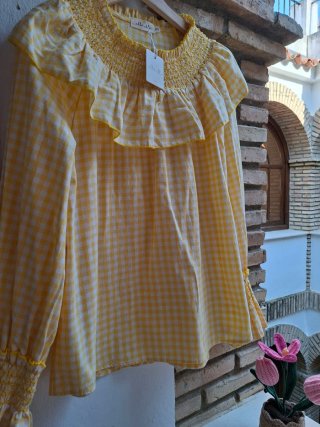 Blusa vichy volantes Allo Allo