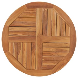 Piano Tavolo in Legno Massello di Teak Rotondo Versatile