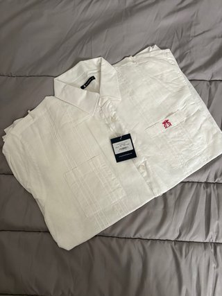 Camisa Original Penguin Blanca Manga Larga