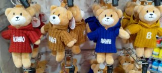1 llavero Oso de peluche personalizado con nombre