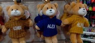1 llavero Oso de peluche personalizado con nombre