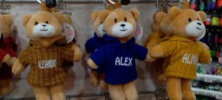 1 llavero Oso de peluche personalizado con nombre