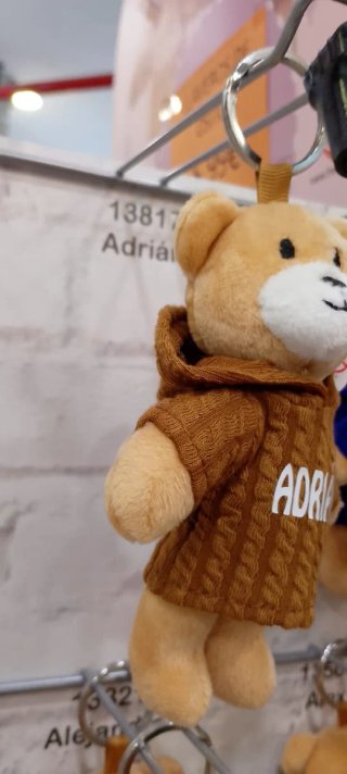 1 llavero Oso de peluche personalizado con nombre