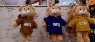 1 llavero Oso de peluche personalizado con nombre