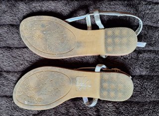 Sandalias Talla 37  Plateadas