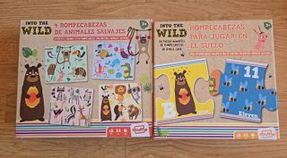 Puzzles +3 años Piezas grandes Animales salvajes.